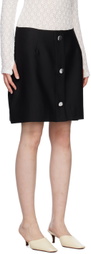 MINJUKIM Black Button Miniskirt