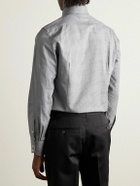 TOM FORD - Prince of Wales Checked Cotton-Poplin Shirt - Gray