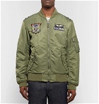 Polo Ralph Lauren - Slim-Fit Reversible Appliquéd Nylon Bomber Jacket - Men - Army green