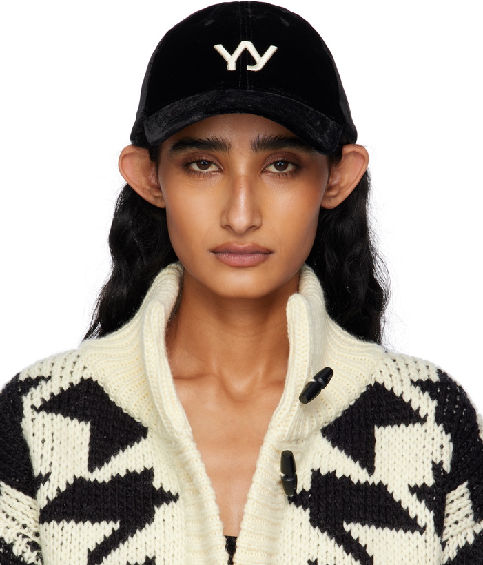 Photo: OPEN YY Black 'Yy' Velvet Ball Cap