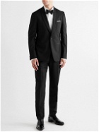 Mr P. - Black Slim-Fit Shawl-Collar Faille-Trimmed Virgin Wool Tuxedo Jacket - Black
