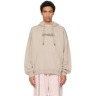 Off-White Beige Heraldic Arrow Skate Hoodie