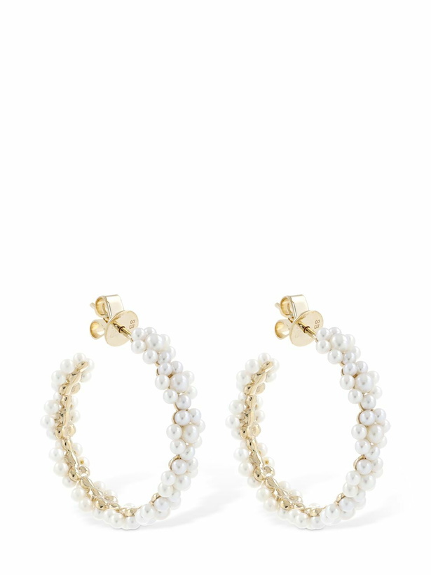 Photo: SOPHIE BILLE BRAHE - Grande Boucle Parc 14kt & Pearl Earrings