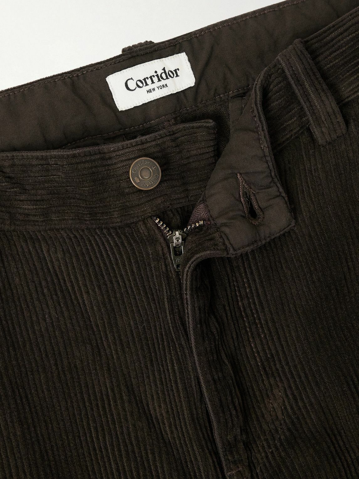 Corridor - Straight-Leg Cotton-Corduroy Trousers - Brown