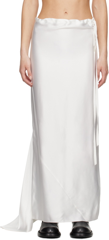 Photo: Ann Demeulemeester White Eveline Long Bias Maxi Skirt