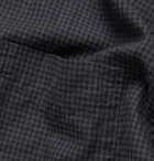 TOM FORD - Button-Down Collar Checked Cotton Shirt - Blue