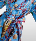 Dolce&Gabbana Capri printed silk beach cover-up