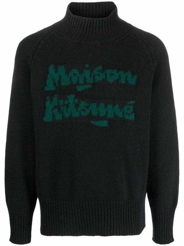 Photo: MAISON KITSUNE' - Logo Wool Turtle-neck Jumper