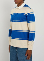 Gant Striped Cotton Rugby Shirt Blue