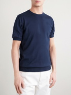Kiton - Knitted Cotton T-Shirt - Blue
