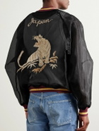 KAPITAL - Souvenir Embroidered Organza Bomber Jacket - Black