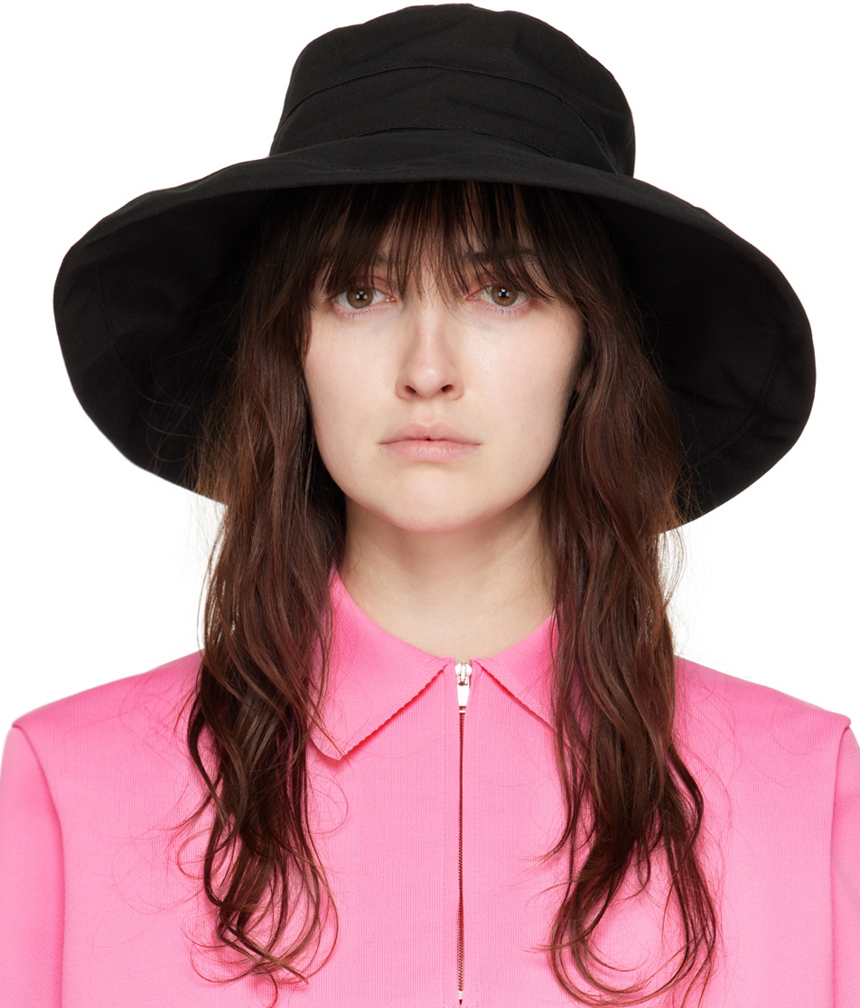 Jil Sander Black Bucket Beach Hat Jil Sander