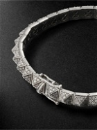 KOLOURS JEWELRY - Triangle Medium White Gold Diamond Bracelet - Silver