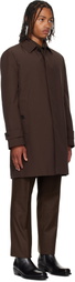 Ferragamo Brown Trench Car Coat