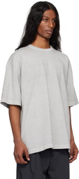 YLÈVE Gray Open End Cotton Pigment Dye T-shirt