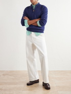 William Lockie - Wool Half-Zip Sweater - Blue