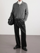 Corridor - Baby Alpaca-Blend Polo Sweater - Gray