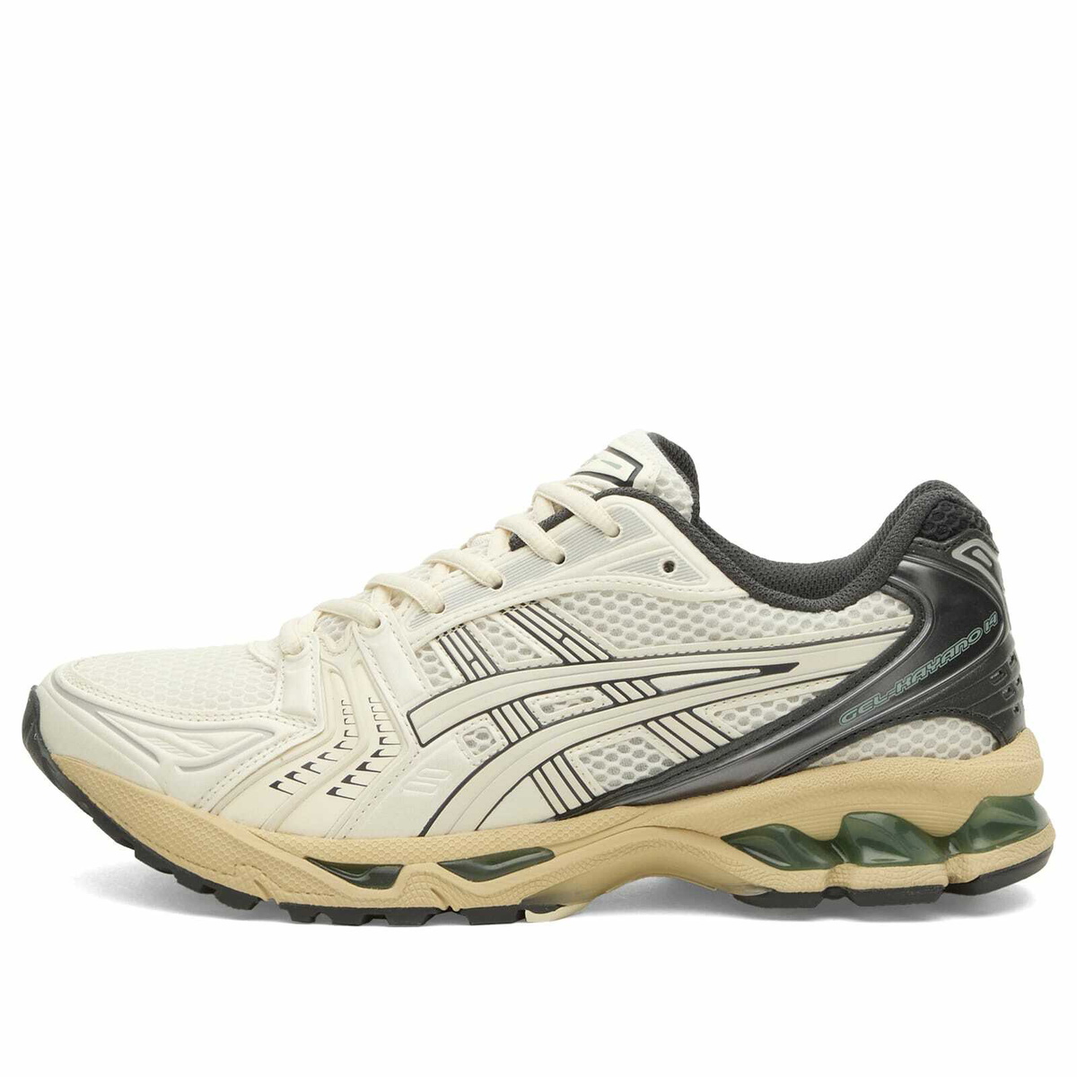 Asics Gel-Kayano 14 Sneakers in Cream/Obsidian Grey