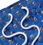 Drake's - Mid-Length Printed Swim Shorts - Blue