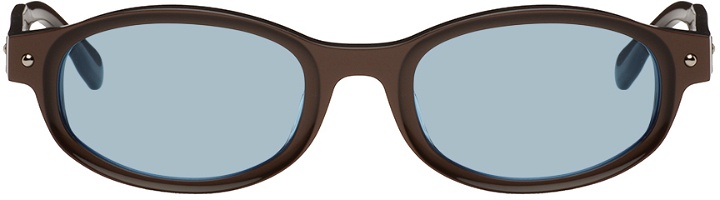 Photo: BONNIE CLYDE Brown & Blue Roller Coaster Sunglasses