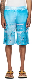ABRA SSENSE Exclusive Blue Basketball Printed Shorts