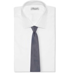 Giorgio Armani - 8cm Striped Cotton and Silk-Blend Tie - Men - Blue