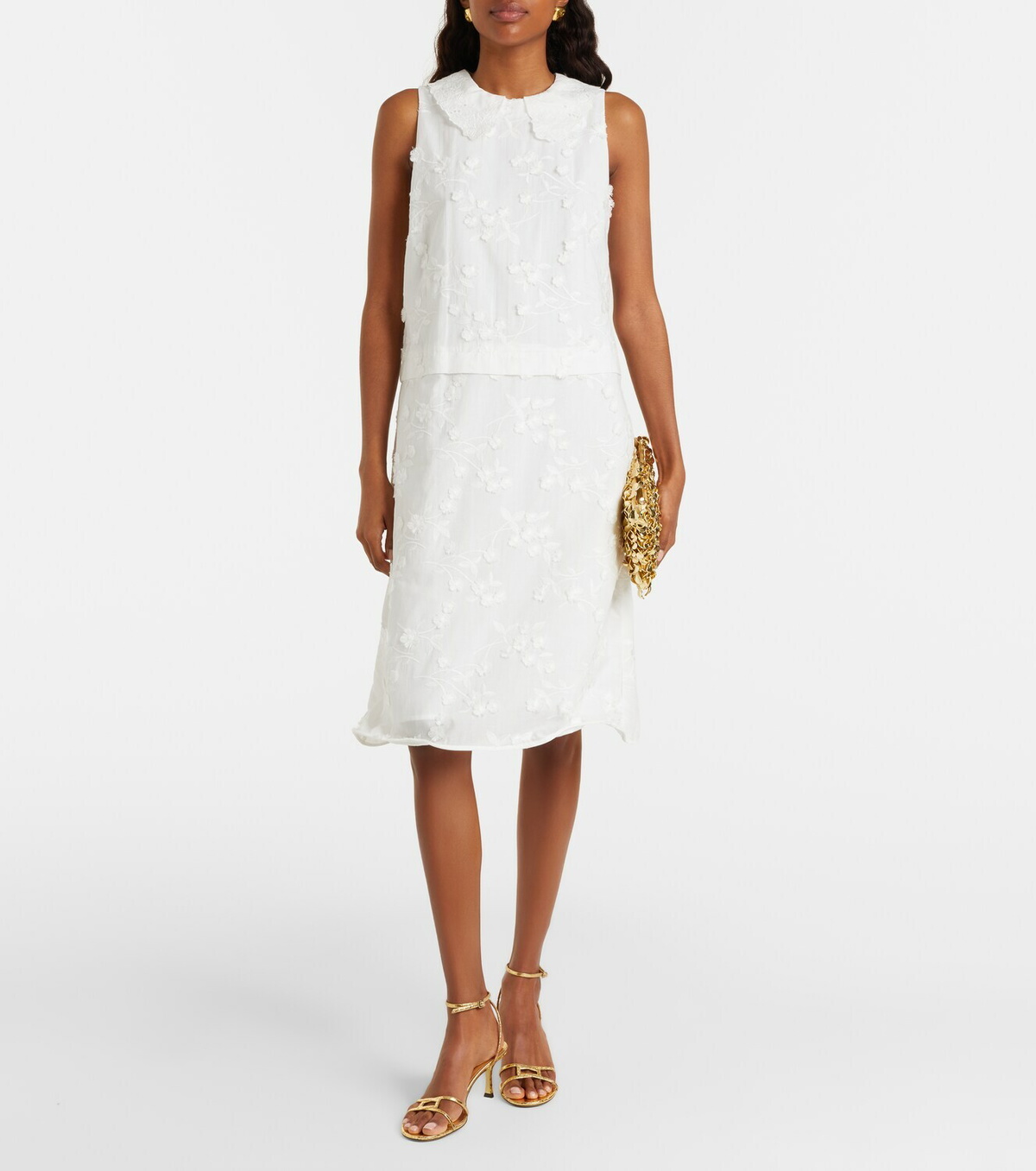 Dorothee Schumacher Light Volumes cotton fil coupé midi dress