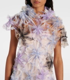 Susan Fang Air-Whirl floral-appliqué minidress