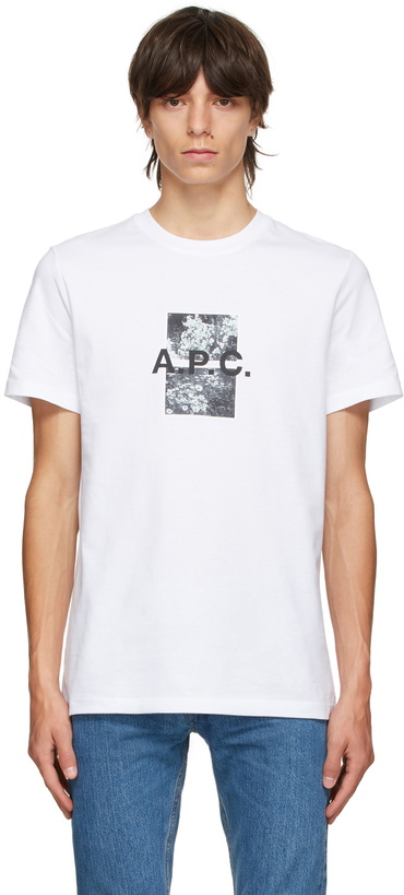 Photo: A.P.C. White Graphic Teddy T-Shirt