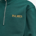 Palmes Men's Stumble Zip Sweatshirt in Dark Green