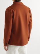 LARDINI - Convertible-Collar Cotton-Corduroy Shirt Jacket - Orange