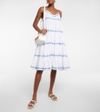 Caroline Constas Katrina embroidered poplin midi dress