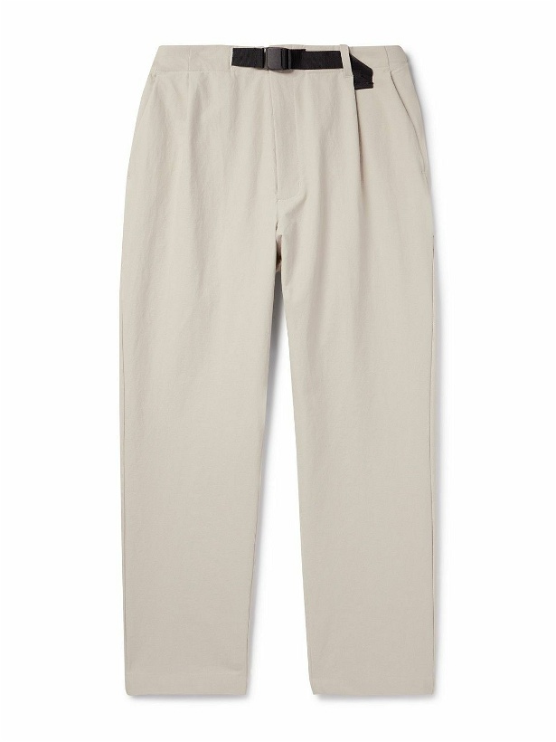 Photo: Goldwin - Straight-Leg Belted Stretch-Shell Trousers - Neutrals