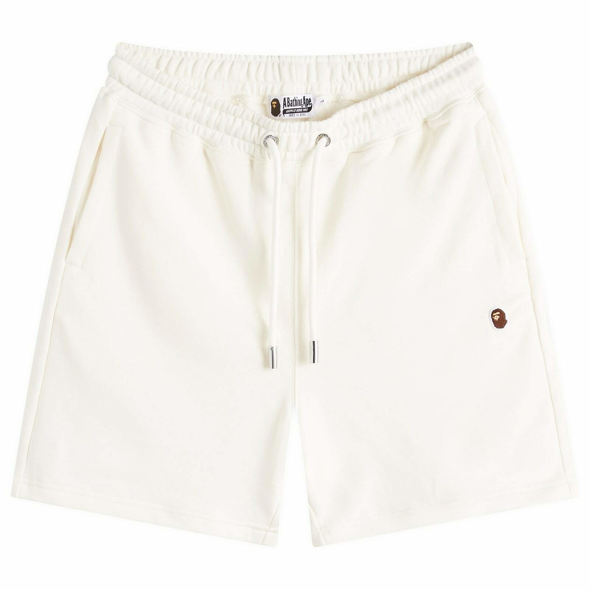 A Bathing Ape Men's One Point Sweat Short in White