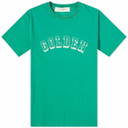 Golden Goose Men's Golden Logo T-Shirt in Green Jacket/Herritage White