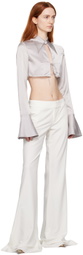 JUNEYEN White Flared Trousers