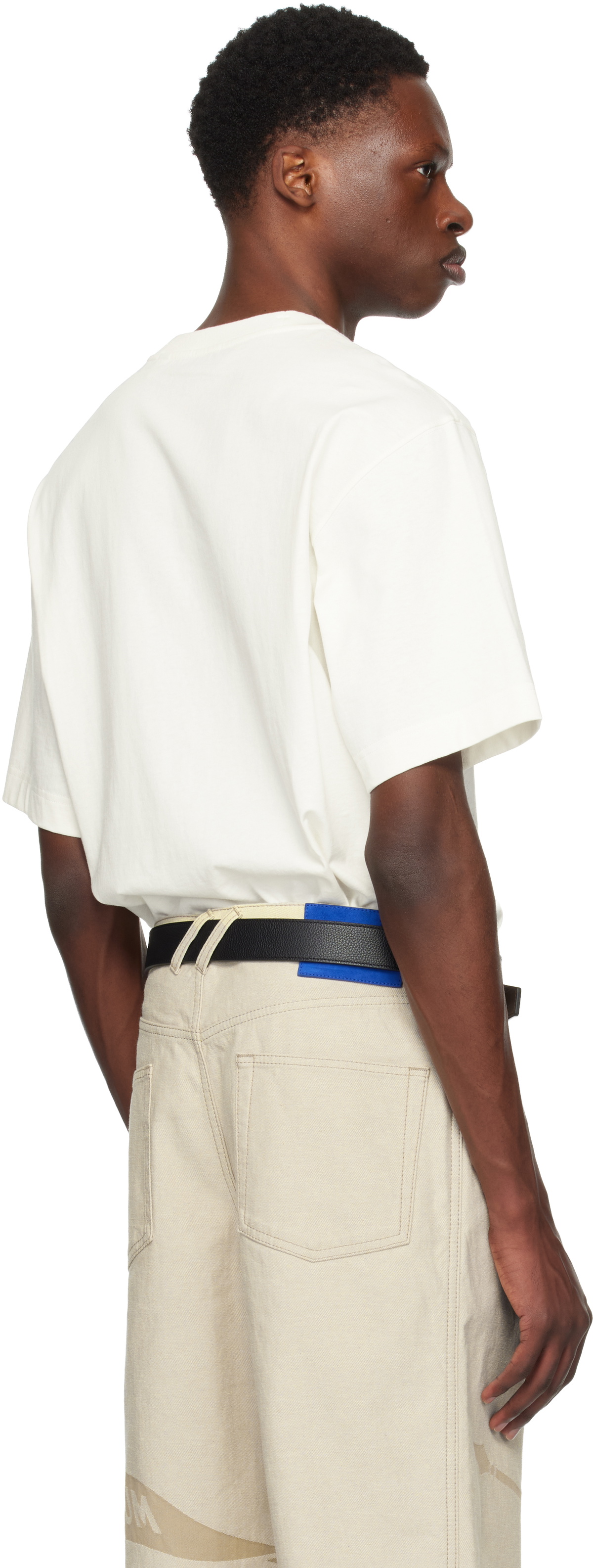 Burberry Off-White Cross Stitch EKD​ Cotton T-shirt Burberry