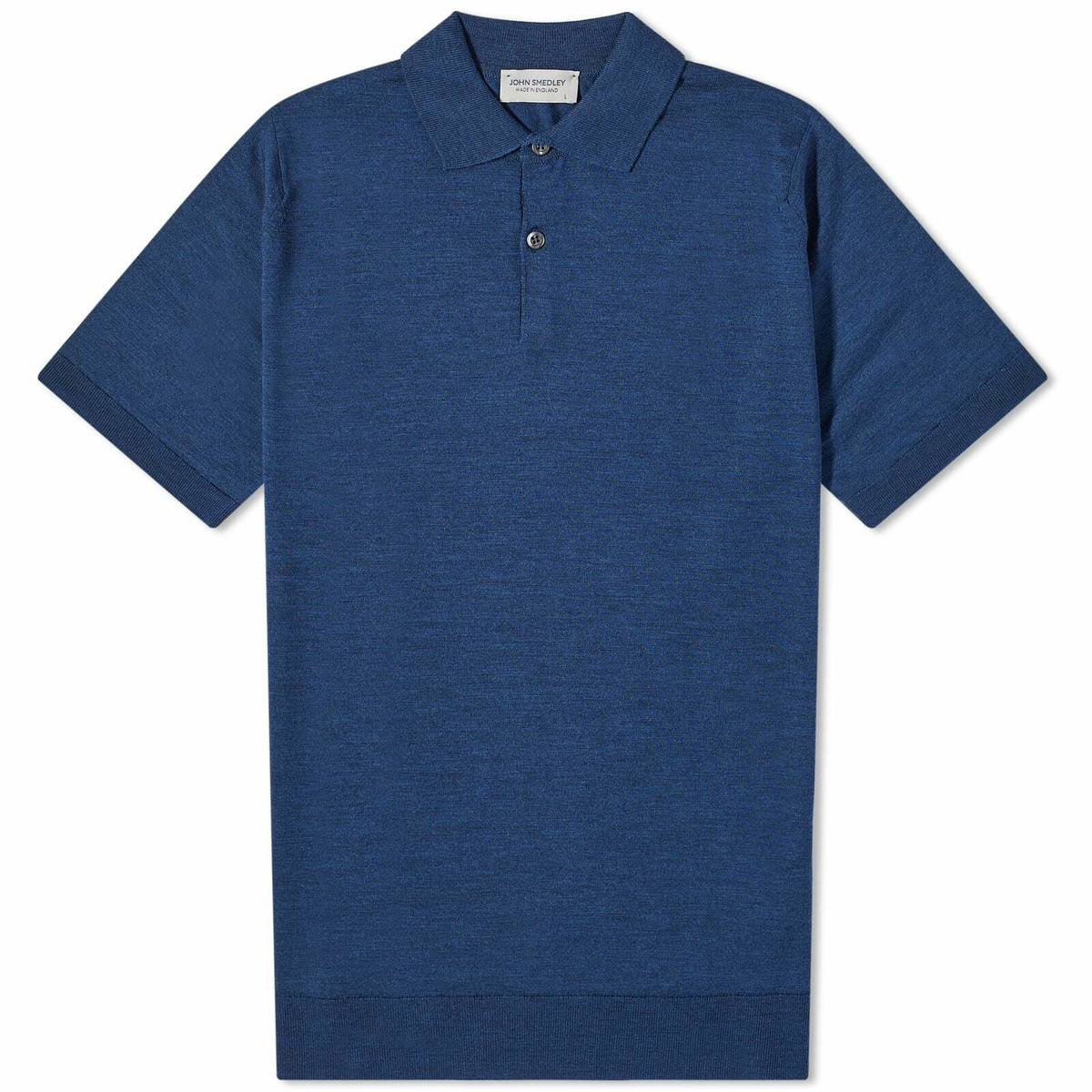 John Smedley Men's Payton Merino Knit Polo Shirt in Indigo John