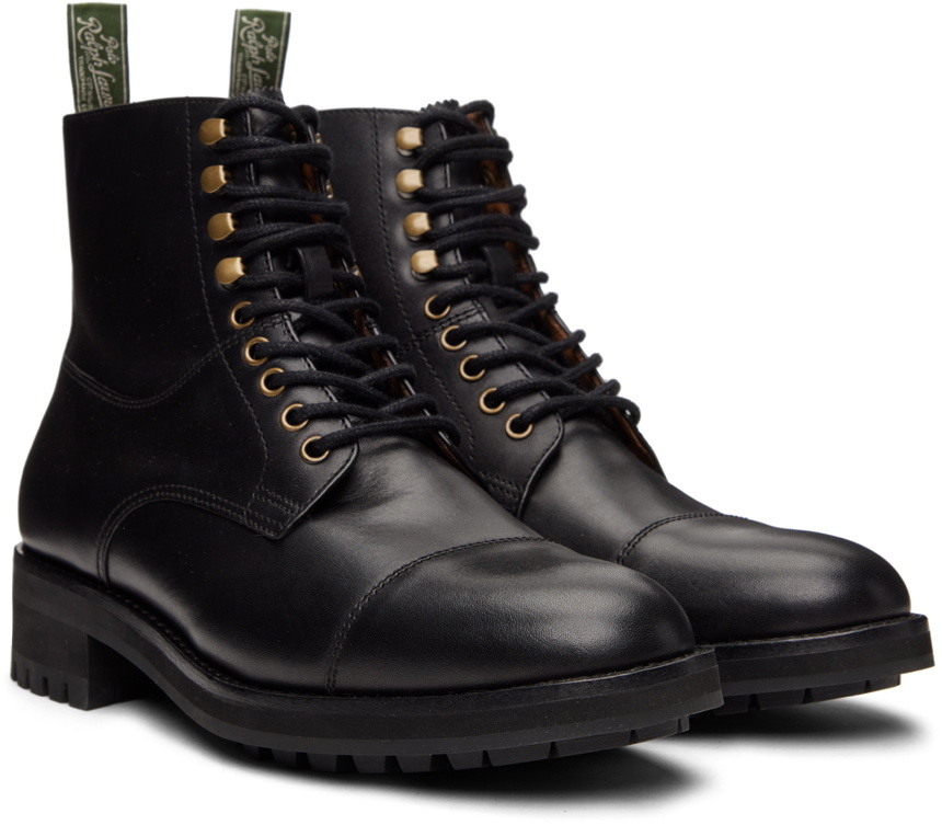 ralph lauren black boots mens
