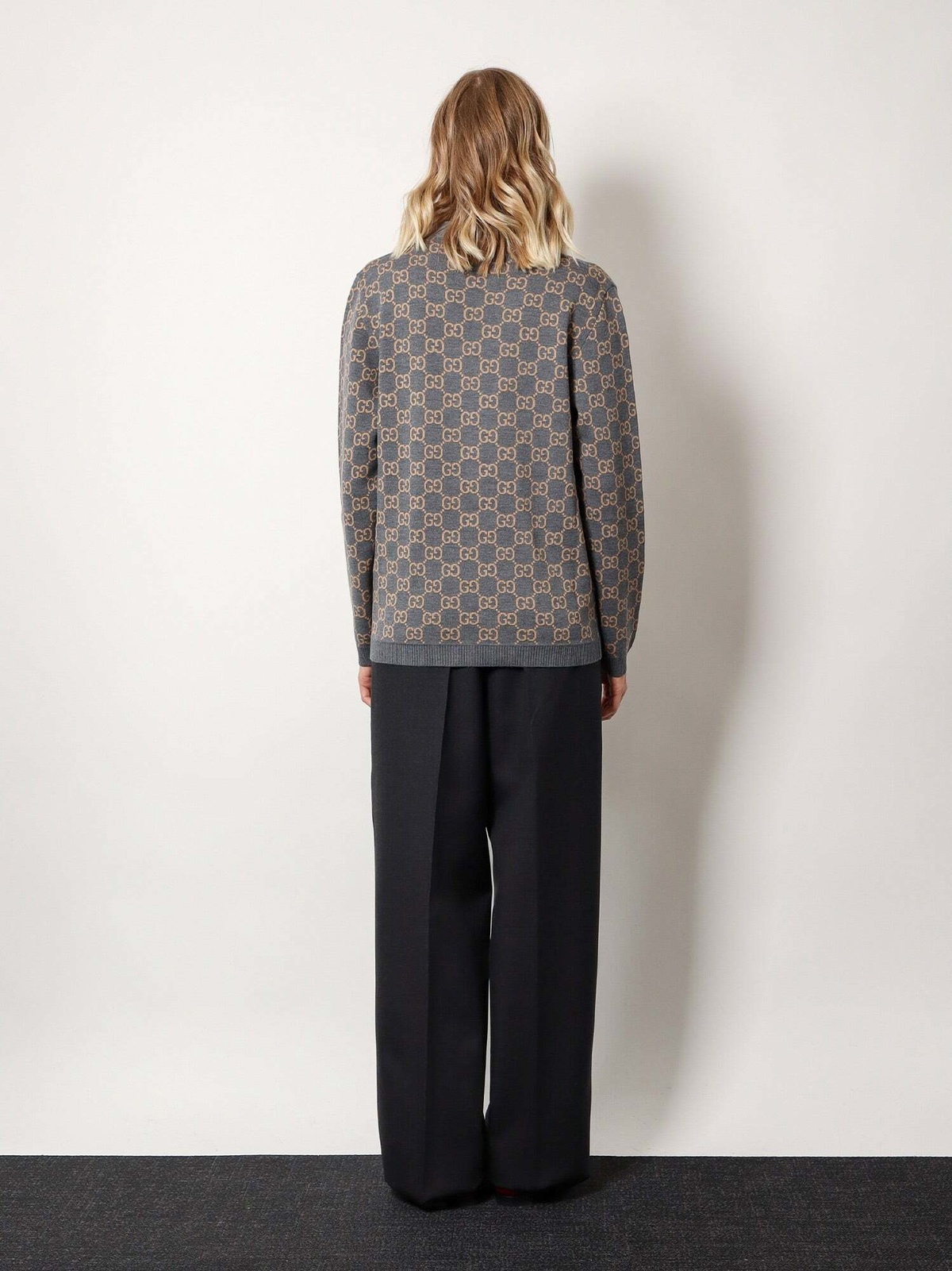 Gucci Cardigan Grey Womens Knitwear
