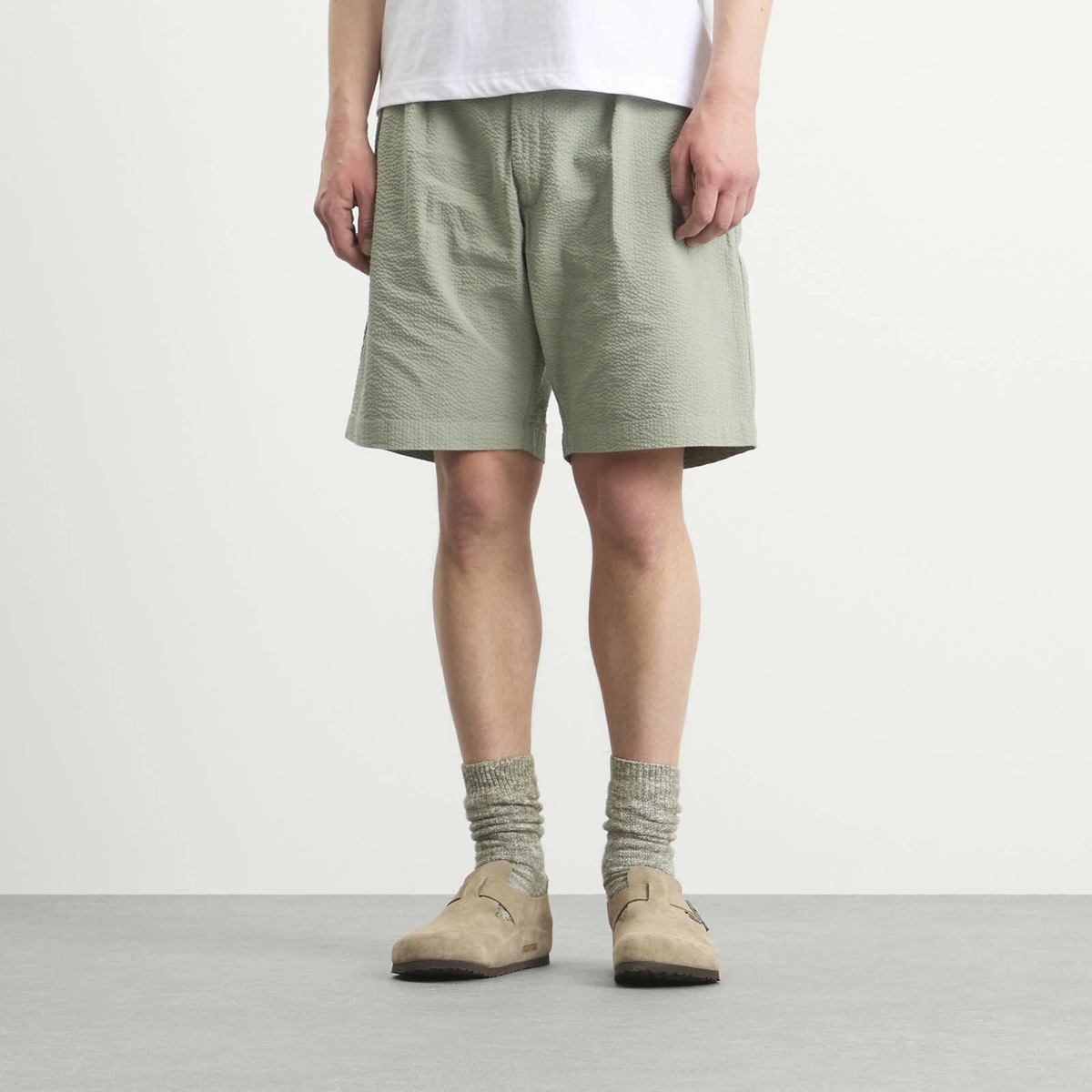 Service Works Men's Seersucker Part Timer Shorts in Sage