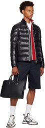 Moncler Black Berriat Biker Down Jacket