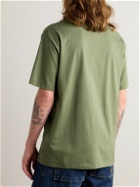 Balmain - Logo-Print Cotton-Jersey T-Shirt - Green