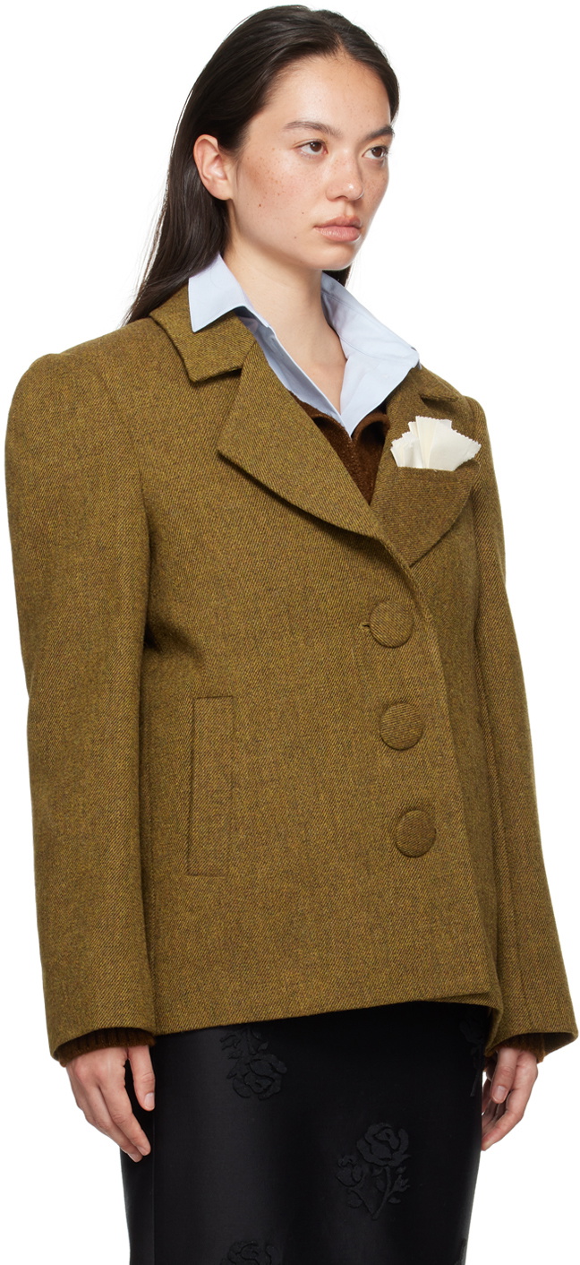 SHUSHU/TONG Brown Oversized Blazer