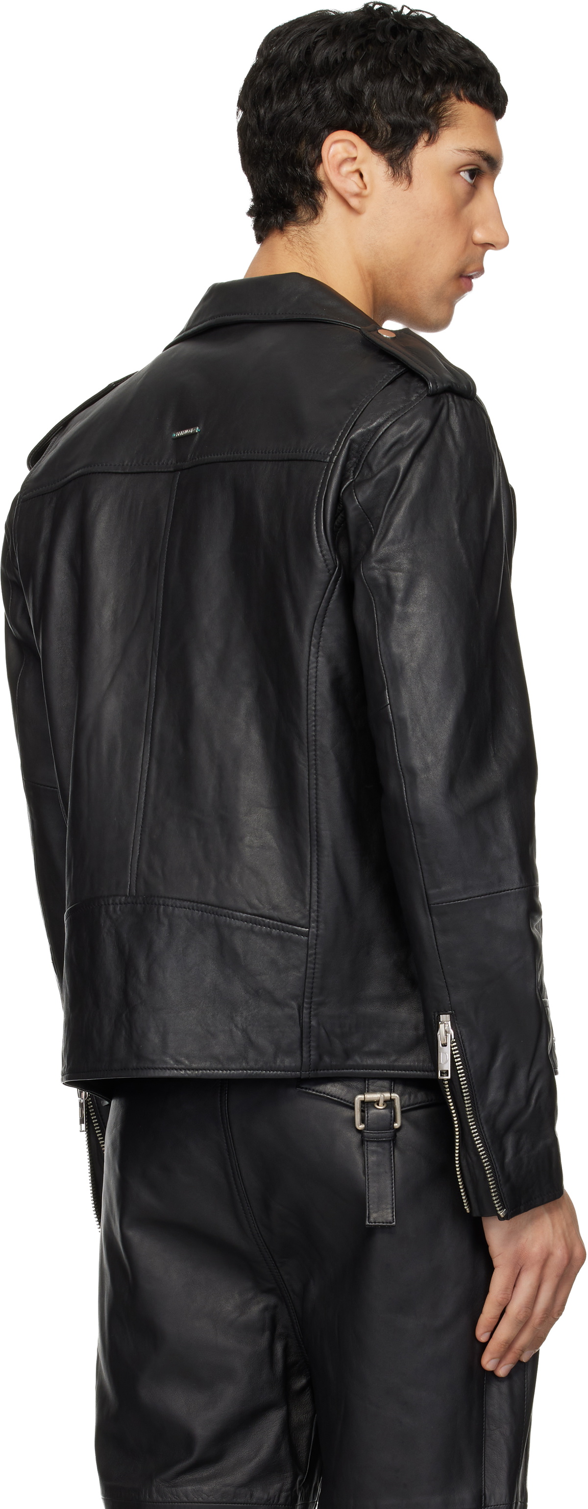 Deadwood Black River Leather Biker Jacket