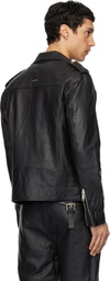 Deadwood Black River Leather Biker Jacket