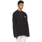 Vetements Black Long Sleeve Metal T-Shirt