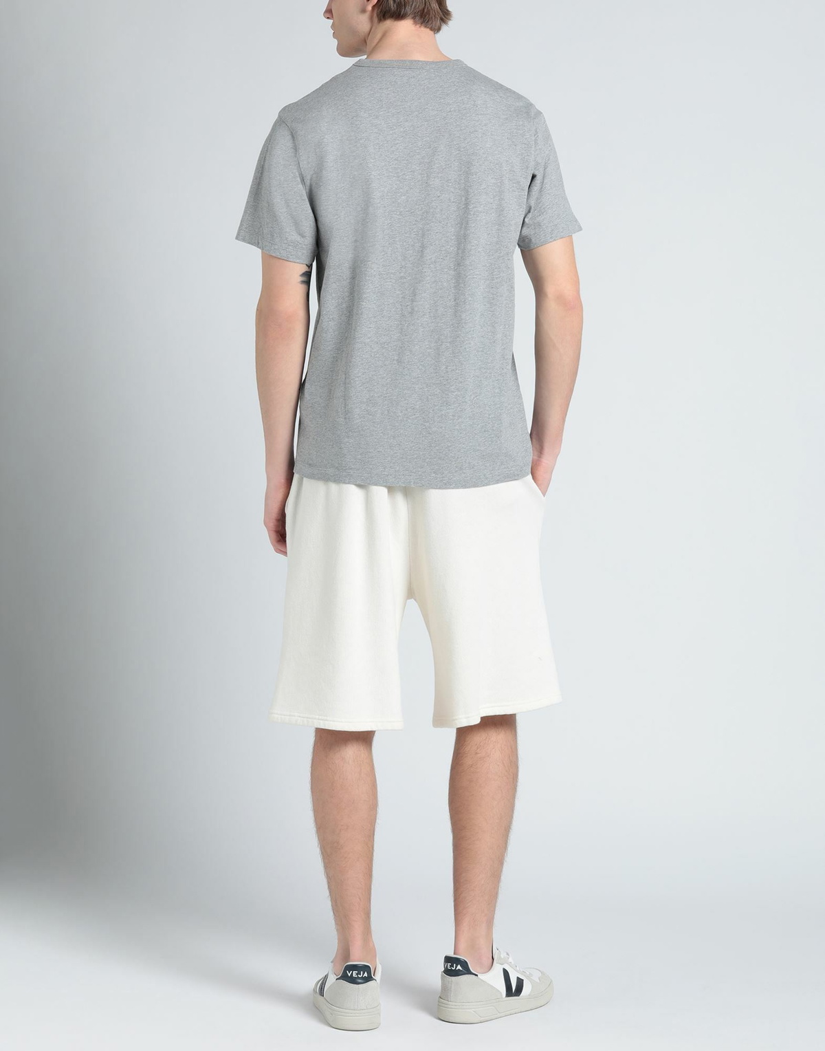 Maison Kitsuné. Mens T-shirt Light in Grey