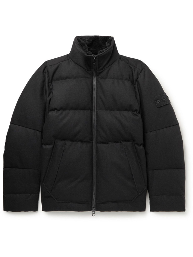Photo: Stone Island - Ghost Quilted Wool-Blend Down Jacket - Black
