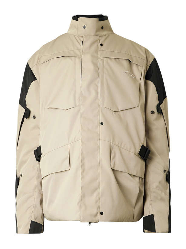 Photo: VETEMENTS - Oversized Logo-Embroidered Padded Two-Tone Canvas Jacket - Neutrals